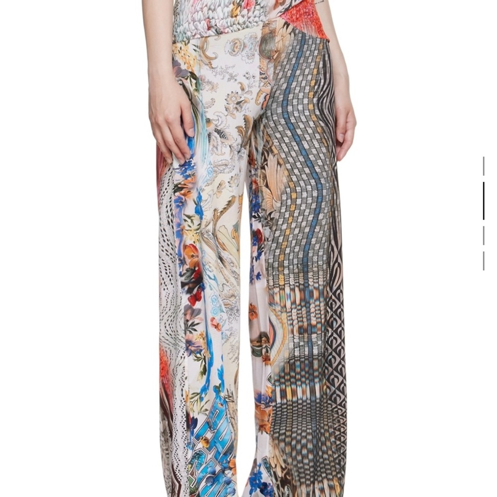 Marine Serre Multicolor Viscose Trousers